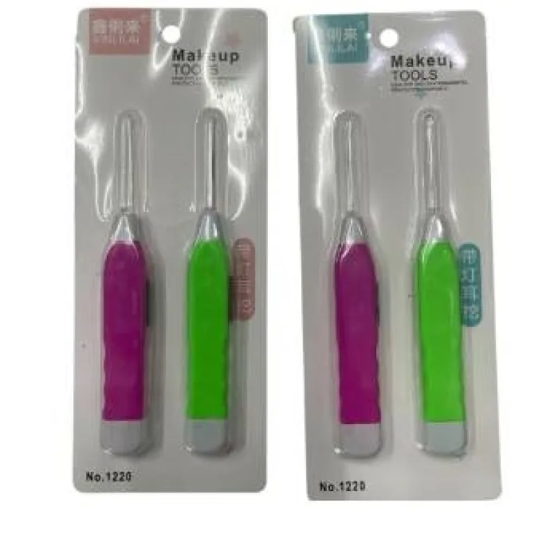 ที่แคะหูแบบมีไฟ Set 2 ชิ้น สีเขียว/ชมพู (480)