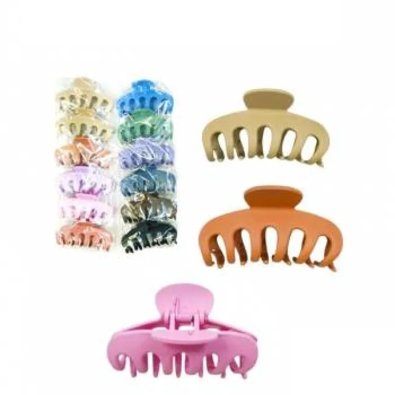 ตัวหนีบผม 10cm.สีด้านพาสเทล No.820-68 * 12 ชิ้น