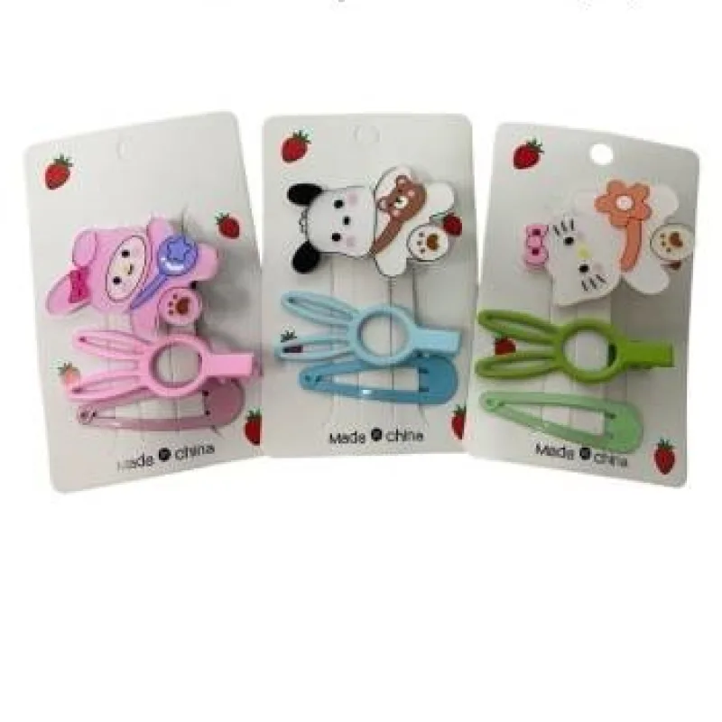 กิ๊ฟติดผม SET 3 ชิ้น ลายการ์ตูนน่ารัก คละสี คละลาย (480)  * 12 ชิ้น