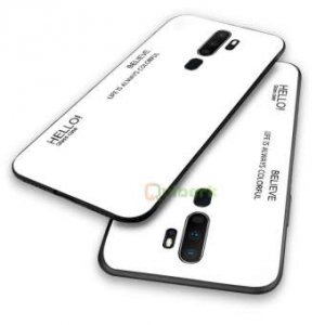 สำหรับ OPPO A9 A5 2020 ฮาร์ดไล่โทนสีแก้วปลอกป้องกันรอยขีดข่วนกรณีปกหลังคุ้มครอง