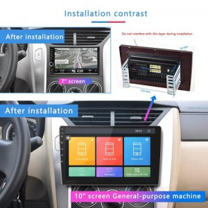 ????????จัดส่งฟรี+กล้องหลัง】2din Car Stereo รถวิทยุ 10.1 นิ้วระบบ Android อัตโนมัติสเตอริโอ 2.5D หน้าจอ Capacitive บลูทู ธ WIFI GPS Quad Core สำหรับสากลด้วยกล้องมองหลัง