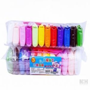 ดินเบาใหญ่ 12 สี สีเข้ม (200) 10ชิ้น / แพ็ค