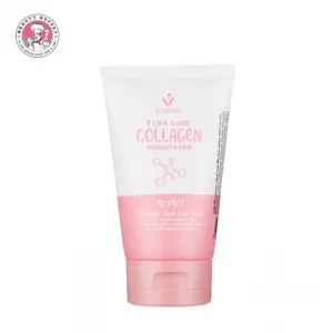 BEAUTY BUFFET SCENTIO PINK COLLAGEN RADIANT & FIRM OIL CONTROL FACIAL FOAM SCRUB เซนทิโอ ไวท์ คอลลาเจน เรเดียนท์ แอนด์ เฟิร์ม ออยล์ คอนโทรล เฟเชียล (100 ML.)