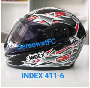 หมวกกันน็อค INDEX 411 ไซด์ L รอบศรีษะ 59-60 cm (1ใบ)