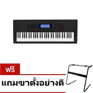 CASIO คีย์บอร์ด Keyboard CTK-5200 Adapter AD-5X (2010) 61K - Black แถมขาตั้ง CS-045